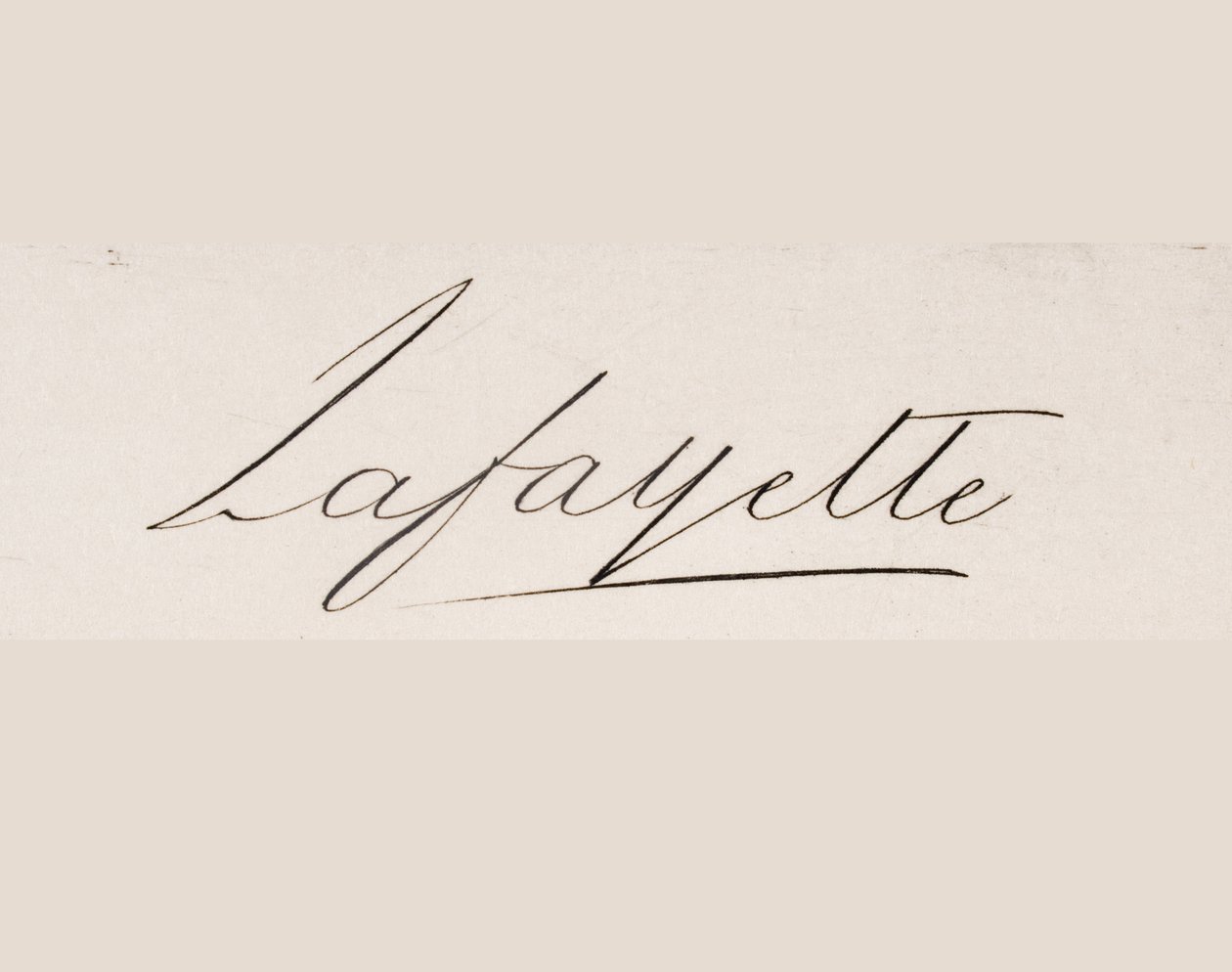 Podpis Marie-Joseph-Paul-Yves-Roch-Gilbert du Motier, markiz de Lafayette autorstwa French School