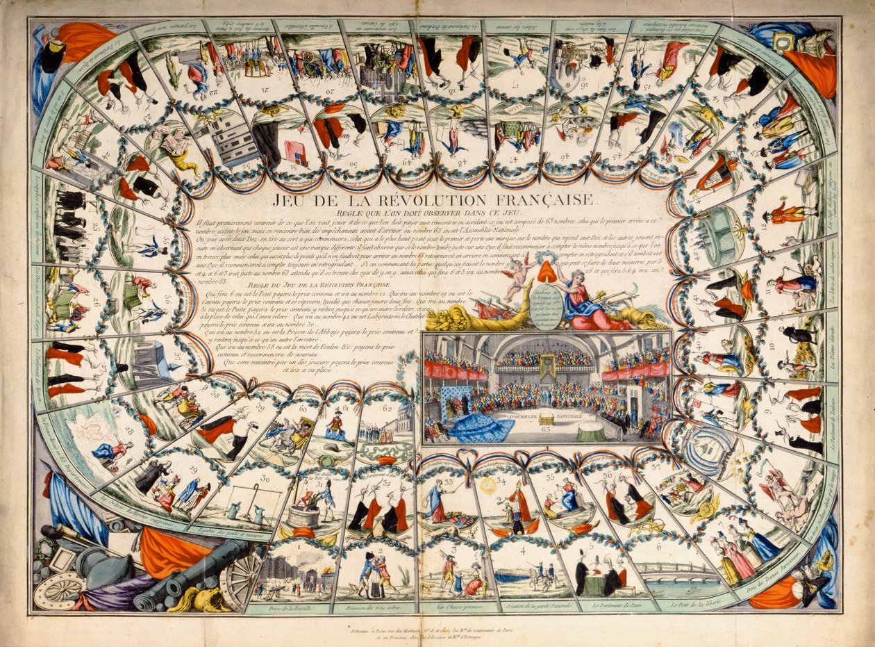 Tablica węży i drabin wzorowana na rewolucji francuskiej, 1791 autorstwa French School