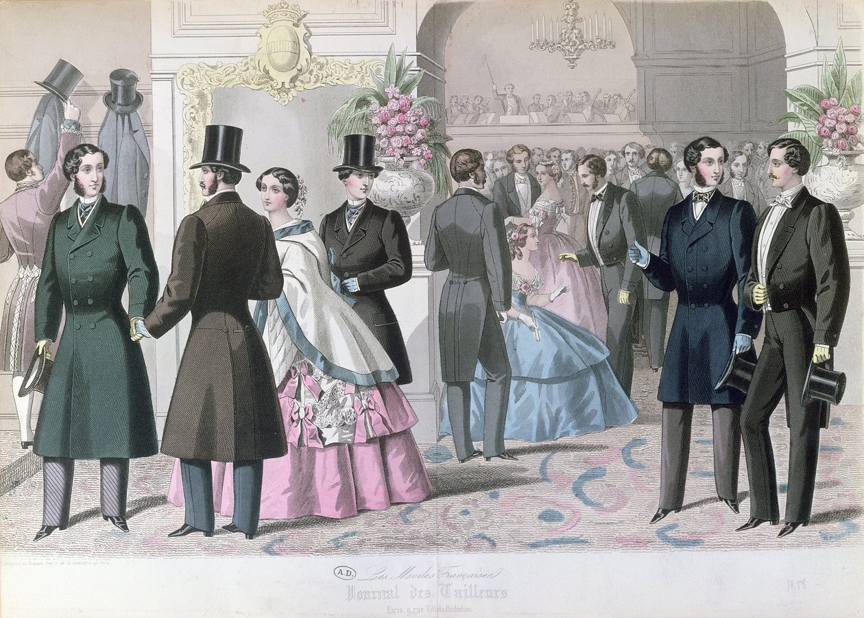 Soiree Mondaine, 1858 (kolor grawerowany) autorstwa French School