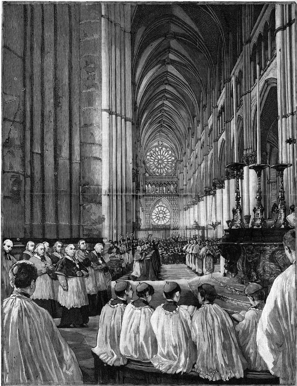 Uroczysta egzekucja w Cathedrale de Reims Mszy w Gounod, znanej jako Msza Joanny d