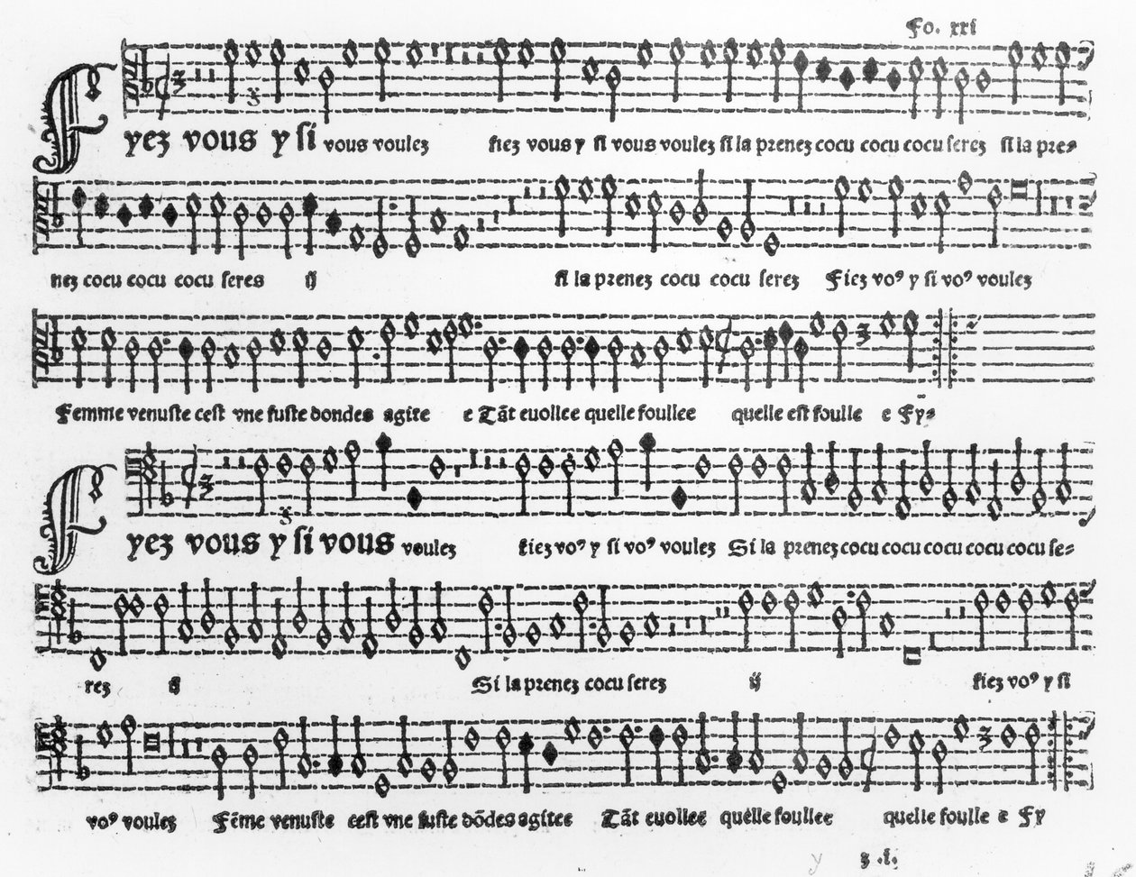 Śpiewnik z Chansons Musicales wydany przez Pierre