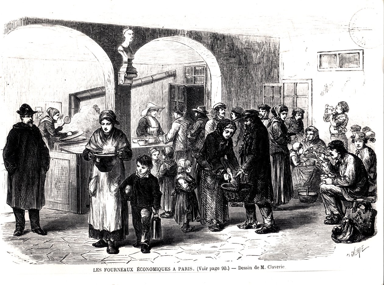 Kuchnia Zupy w Paryżu, ok. 1900 r. 1860 autorstwa French School
