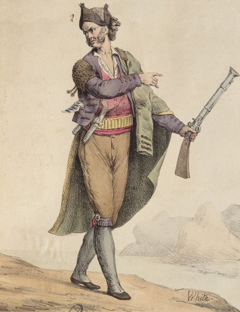 Hiszpański przemytnik z obszaru Kadyksu, 1815, ryty przez Langlume (XIX wiek) autorstwa French School