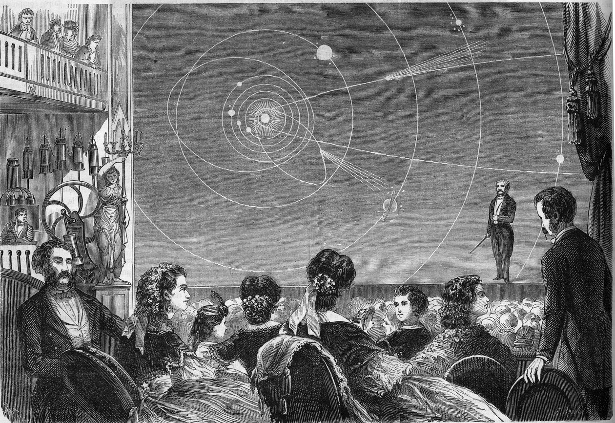Pokaz astronomiczny Henri Robina w teatrze Robin w Paryżu (ok. 1803-1874) autorstwa French School