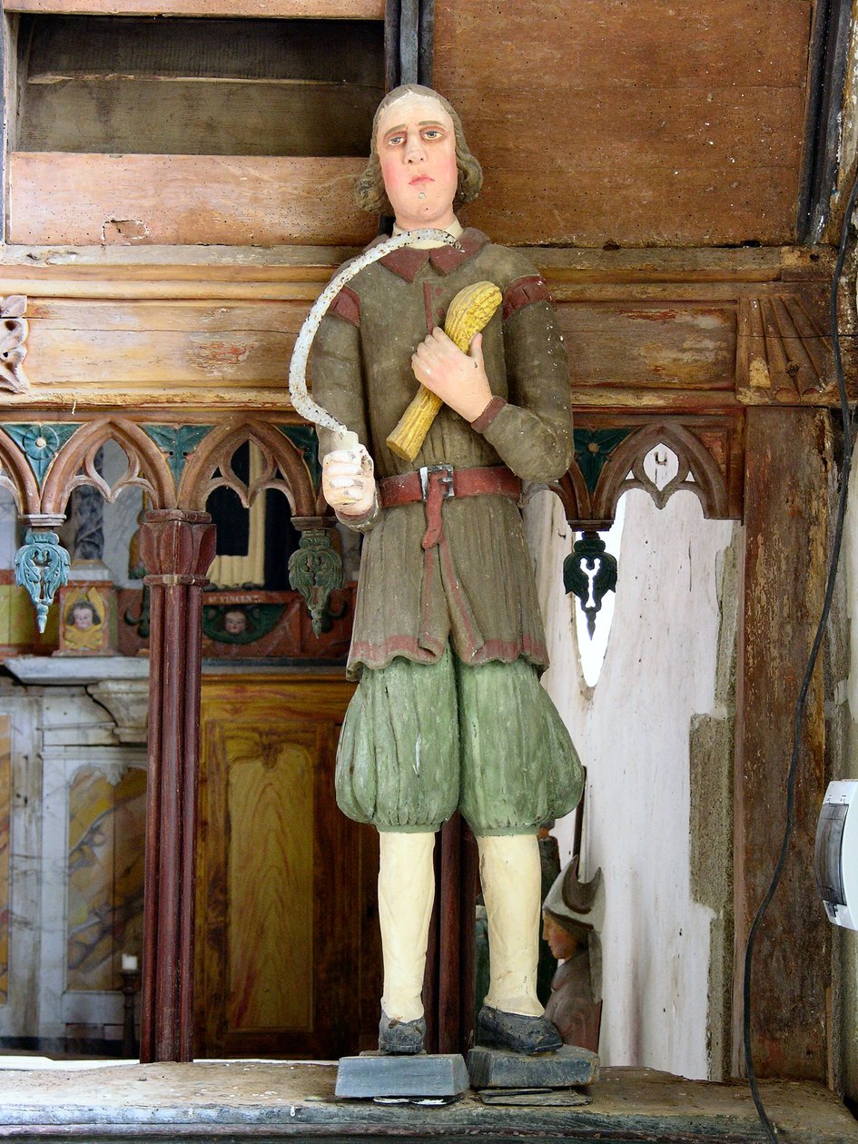 Św. Izydor (drewno polichromowane) autorstwa French School