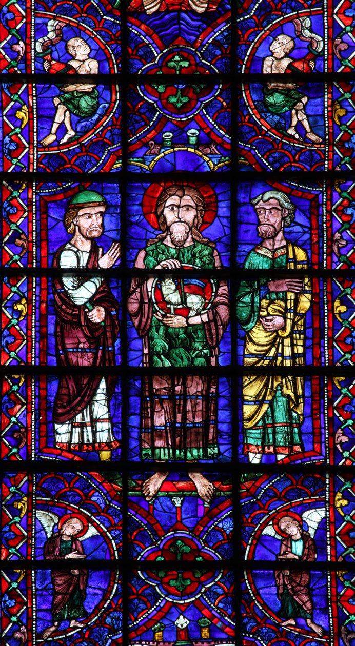 Św. Jan Chrzciciel z Agnus Dei (w106) autorstwa French School