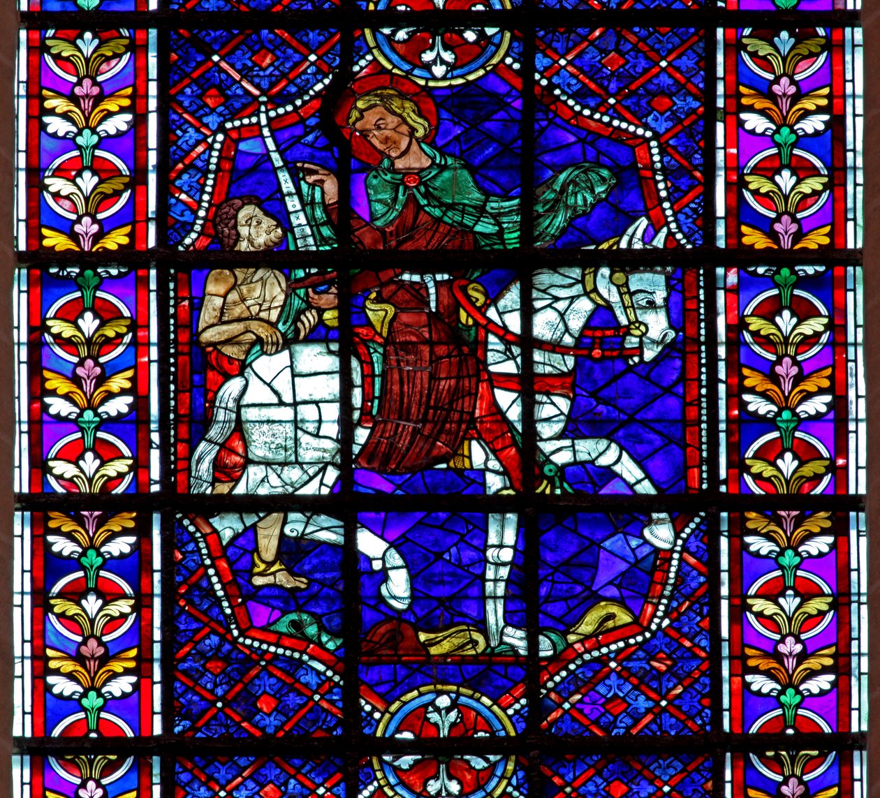 Św. Marcin – dzieli swój płaszcz (w109) autorstwa French School