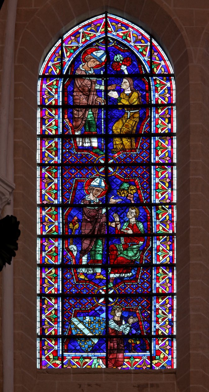 Św. Marcin uzdrawia chorych. Thibault VI, hrabia Chartres (w109) autorstwa French School
