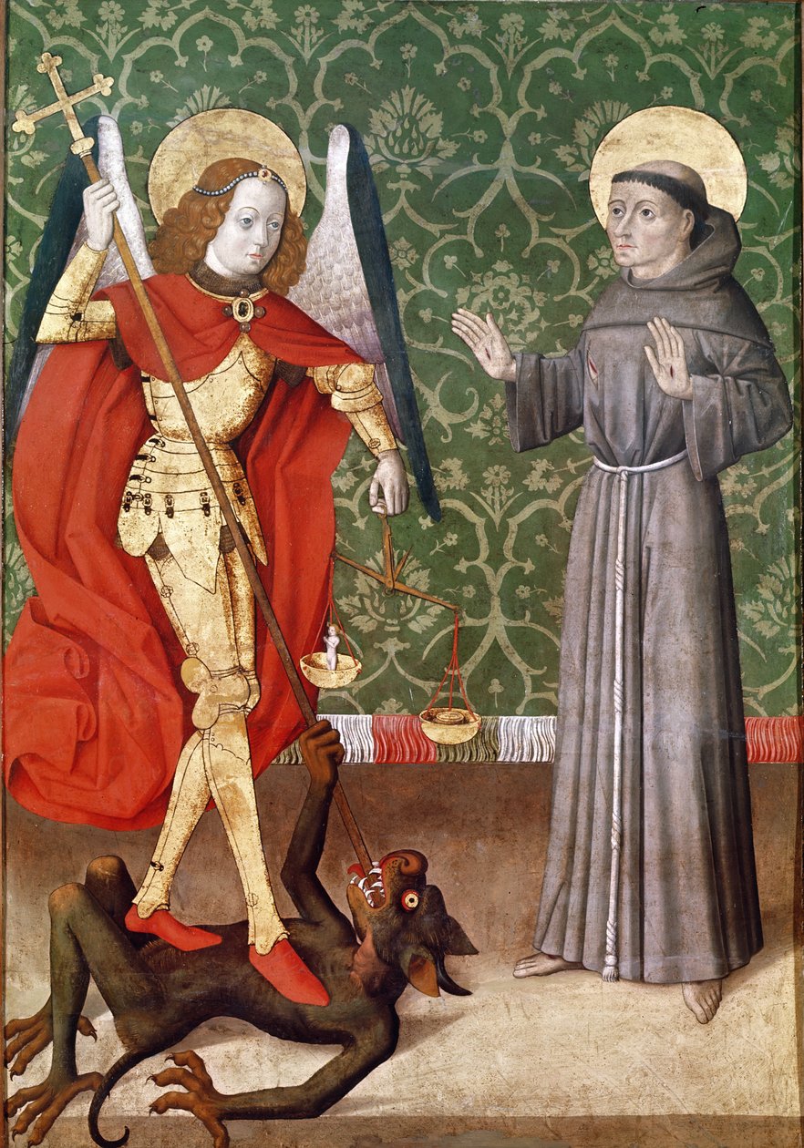 Św. Michał i św. Franciszek z Asyżu, ok. 1480 autorstwa French School
