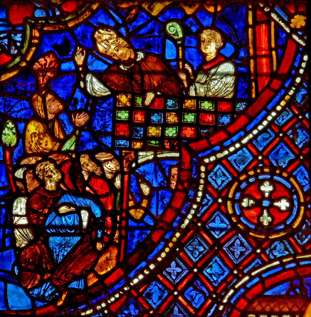 Św. Mikołaj: wygłasza kazanie (w29a) autorstwa French School