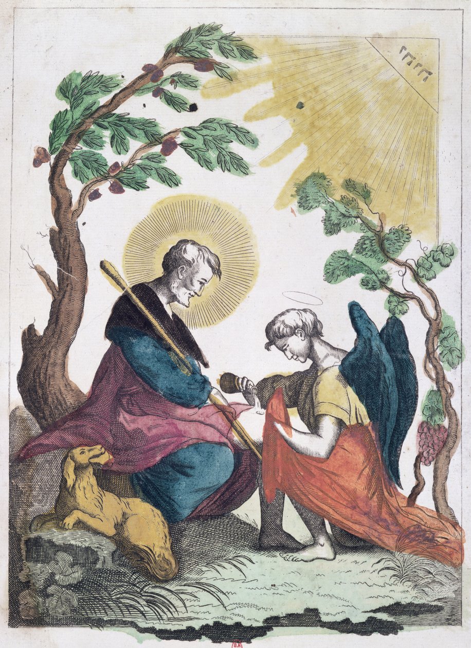 Św. Rocco (1295-1327) Dżentelmen z Montpellier autorstwa French School