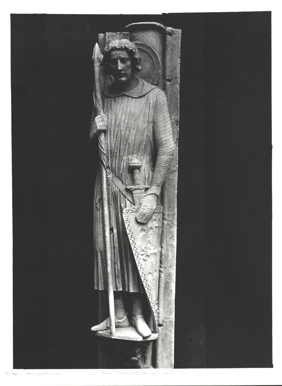 Św. Teodor w stroju rycerza, płaskorzeźba, ok. 1230 autorstwa French School