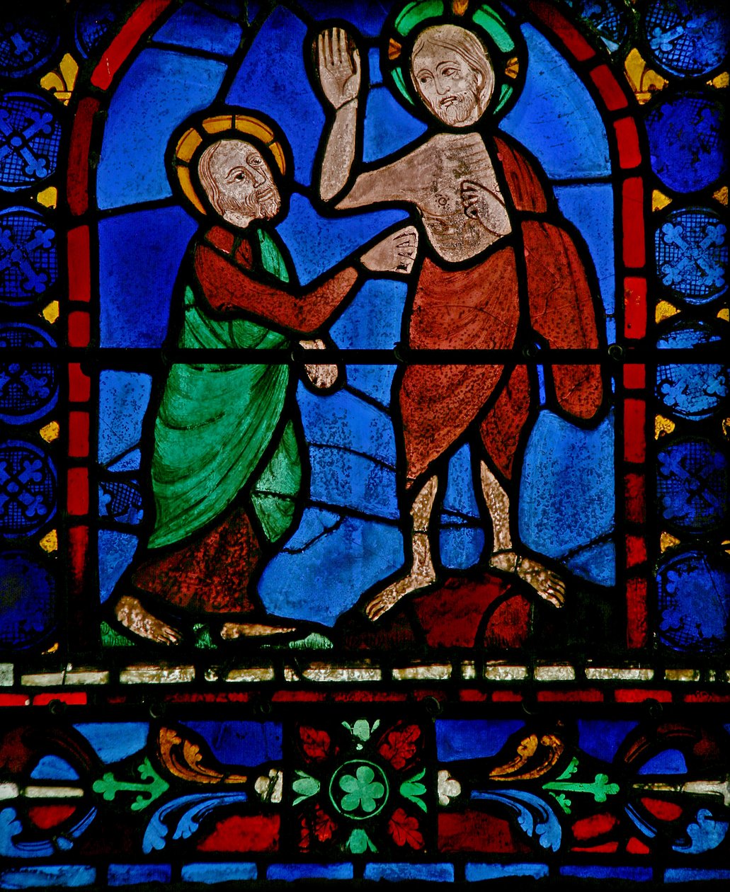 Św. Tomasz z Chrystusem (w23) autorstwa French School
