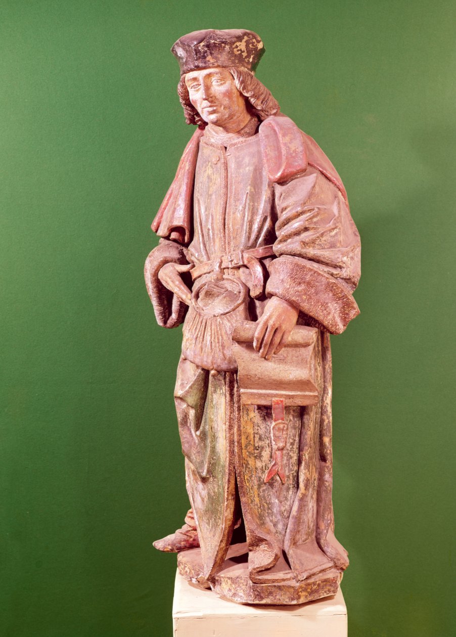 Św. Yves de Treguier (1253-1303), z kościoła św. Marcina, Amiens (drewno) autorstwa French School