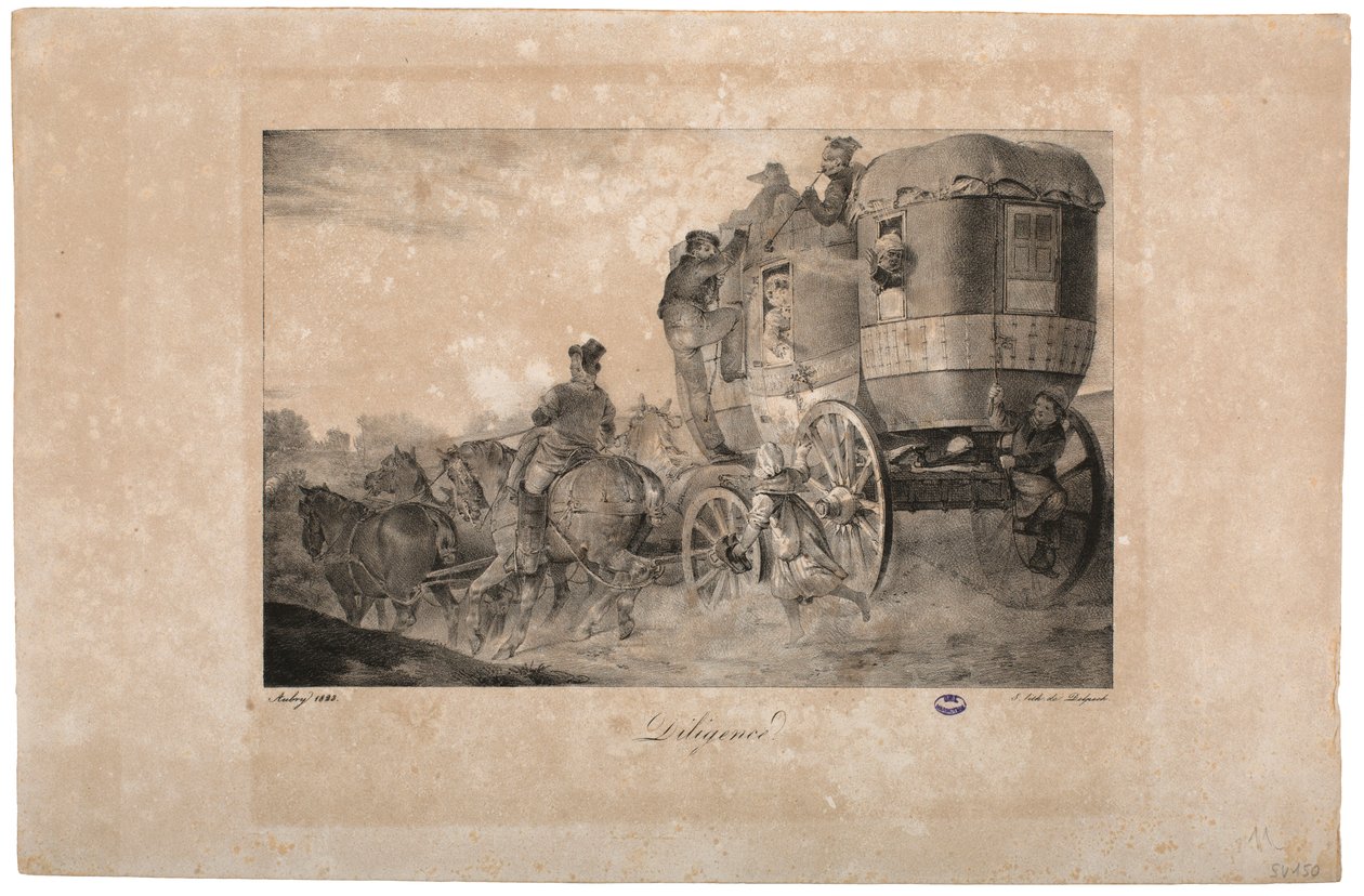 Dyliżans, 1823 autorstwa French School