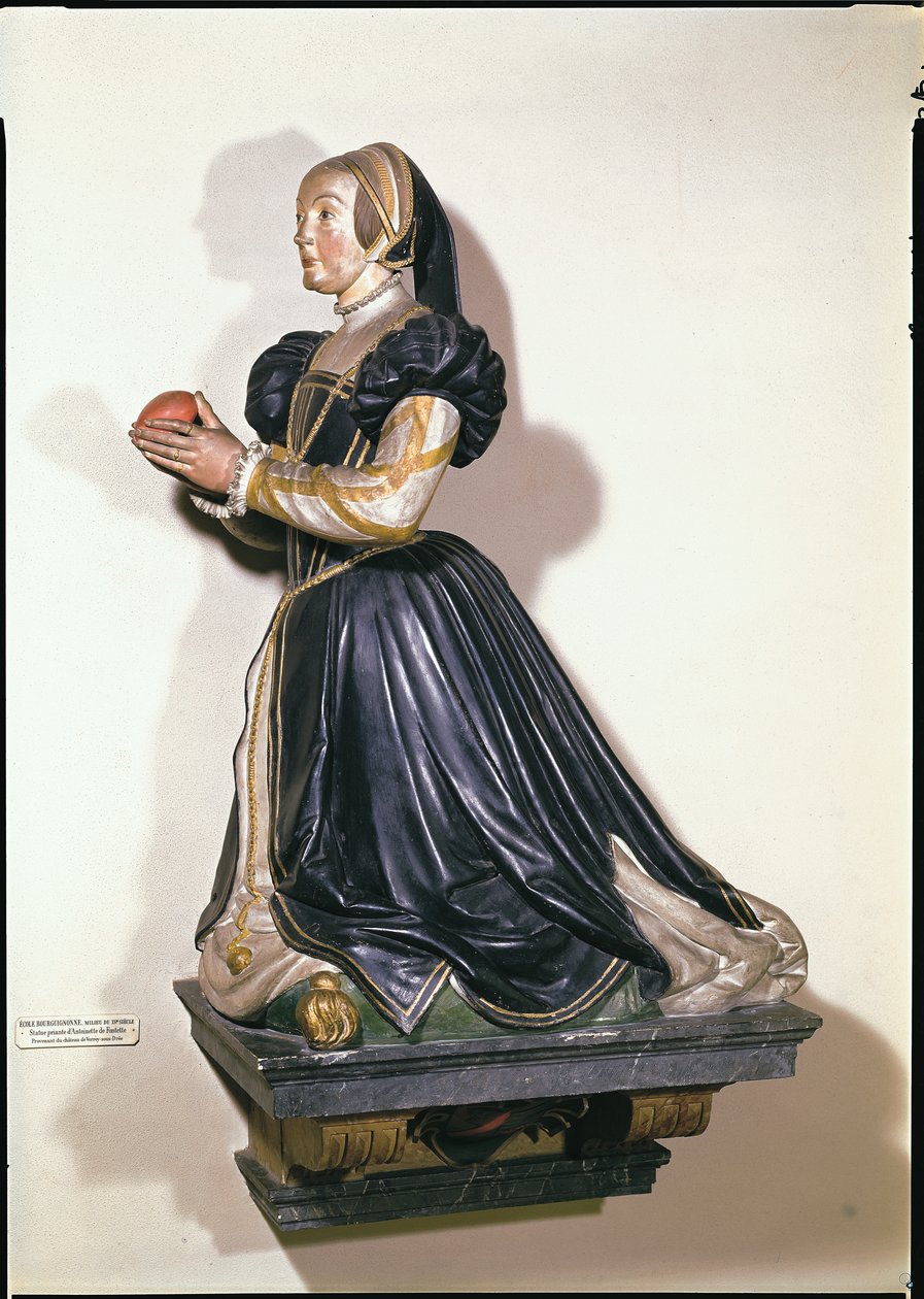 Posąg Antoinette de Fontette (kamień malowany) autorstwa French School