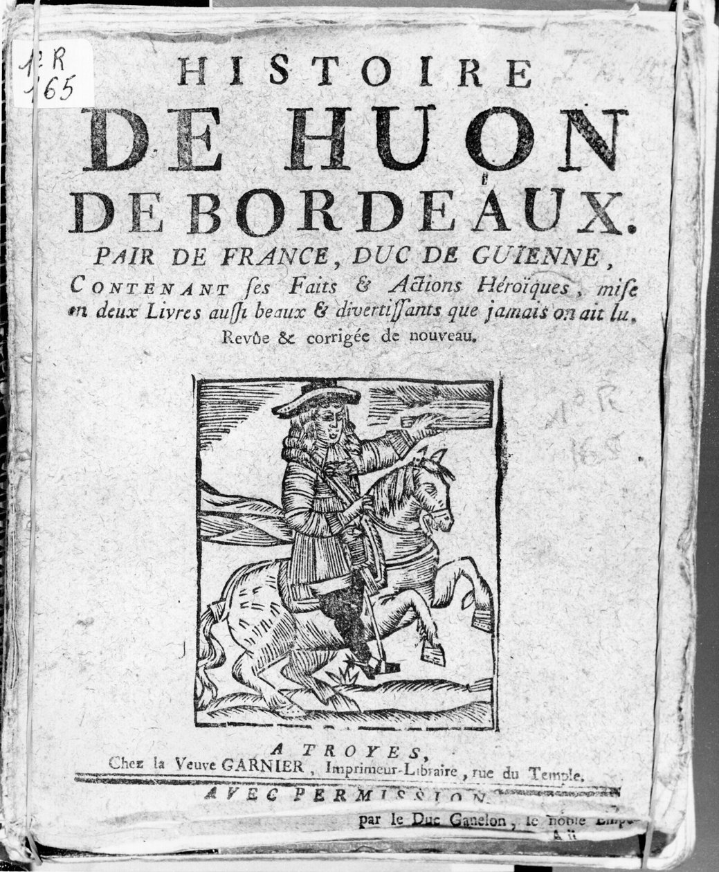 Historia Huona de Bordeaux, paru Francji i księcia Guyenne, Bibliotheque Bleue, Troyes autorstwa French School