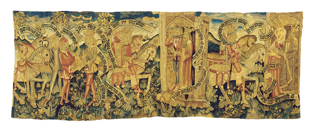 Fragment mitologicznego gobelinu w Strasburgu, ok. 1470-90 autorstwa French School