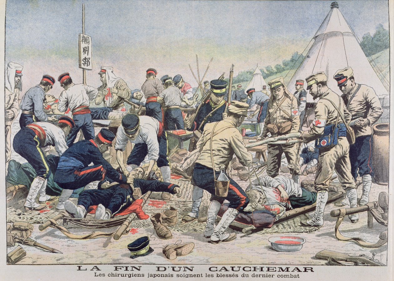 Chirurdzy z Japońskiego Czerwonego Krzyża, z Le Petit Journal, 1905 autorstwa French School