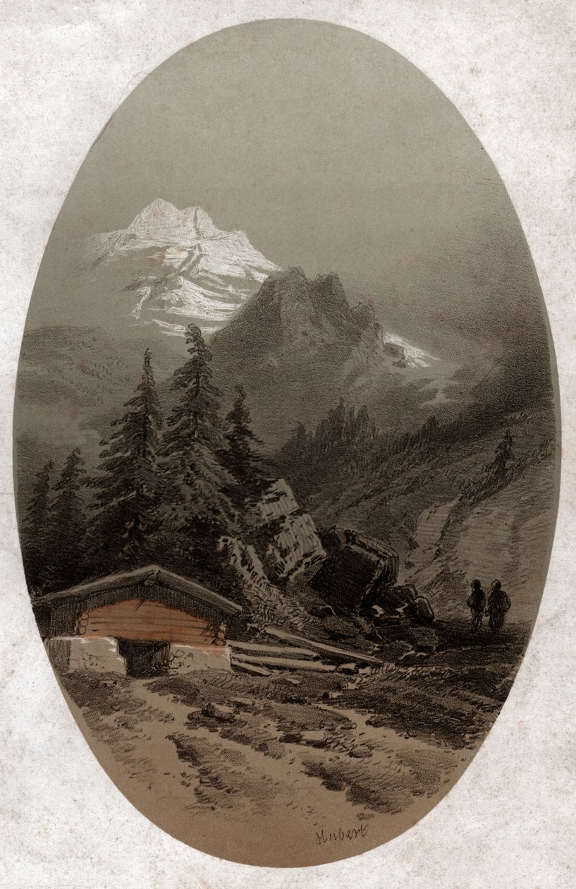 Alpy Szwajcarskie. (rycina z około 1890 r.) autorstwa French School