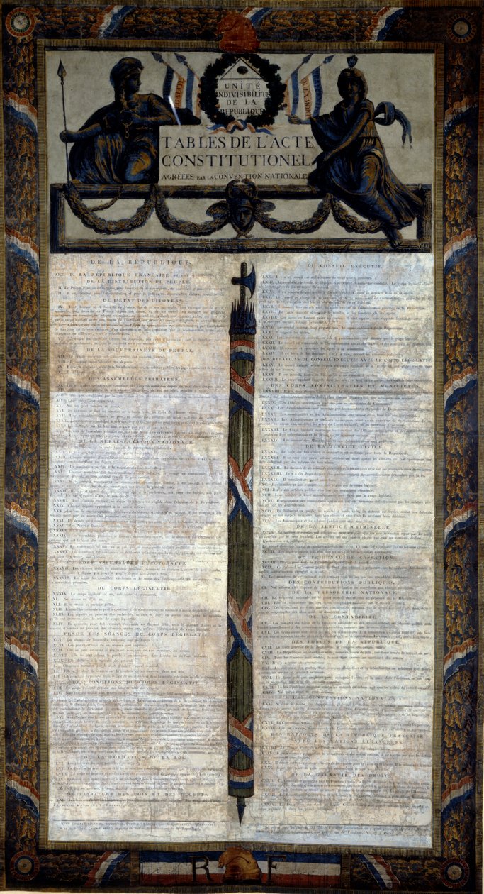 Tablica Ustawy Konstytucyjnej z 1793 r. autorstwa French School