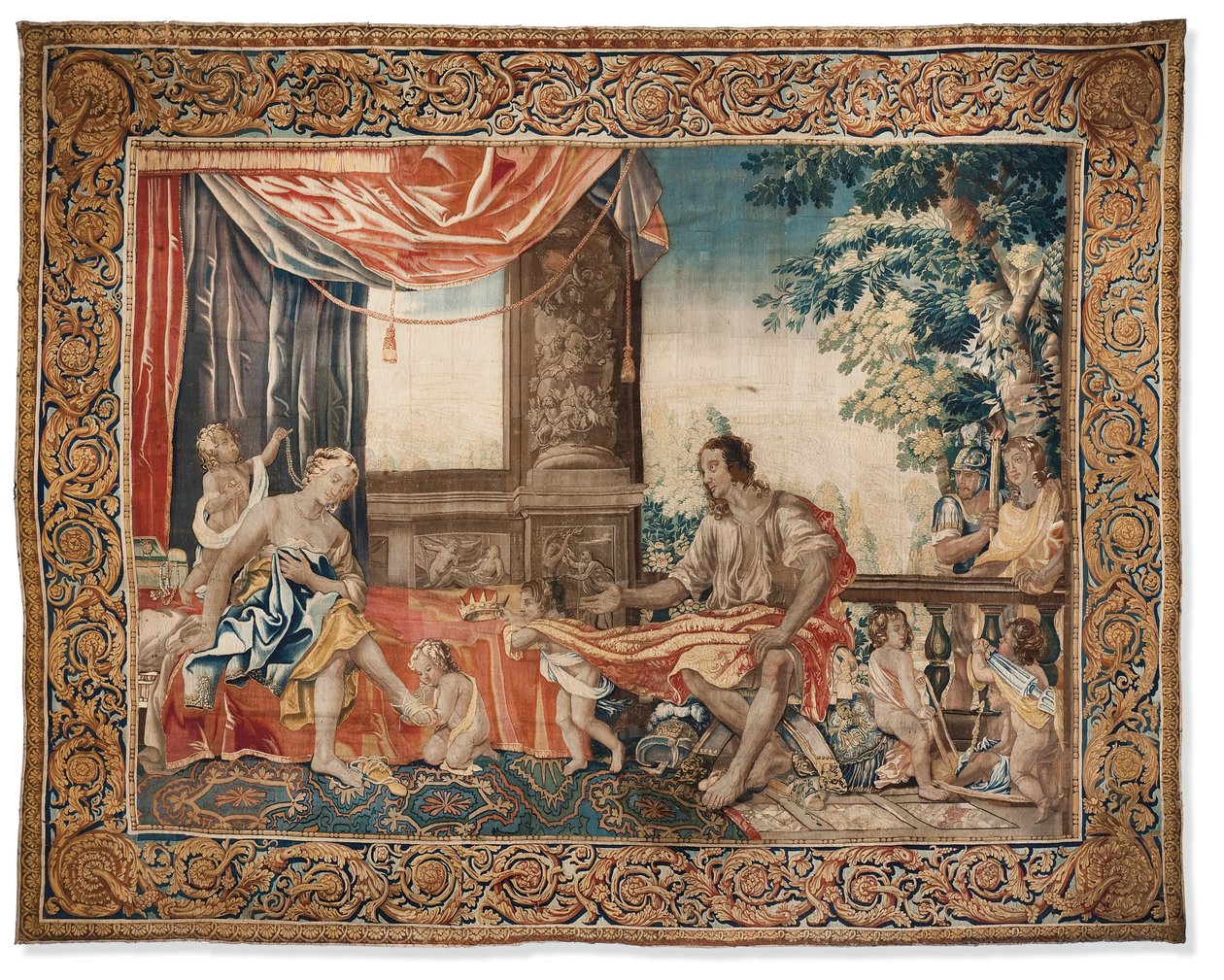 Gobelin z serii "Kobiety starożytności ilustrowane", ok. 1645 (wełna i jedwab) autorstwa French School