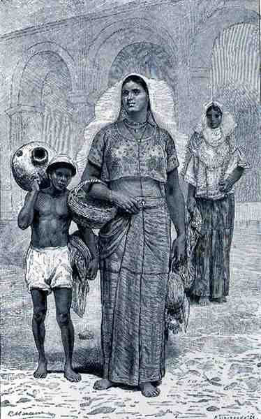 Tehuantepec Women, z The Ancient Cities of the New World, Claude-Joseph-Desire Charnay, wyd. 1887 autorstwa French School