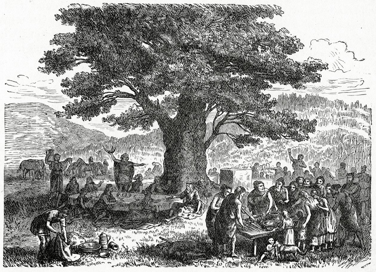 Krzyżacy na wakacjach, ok. 1882 r. (drewno) autorstwa French School