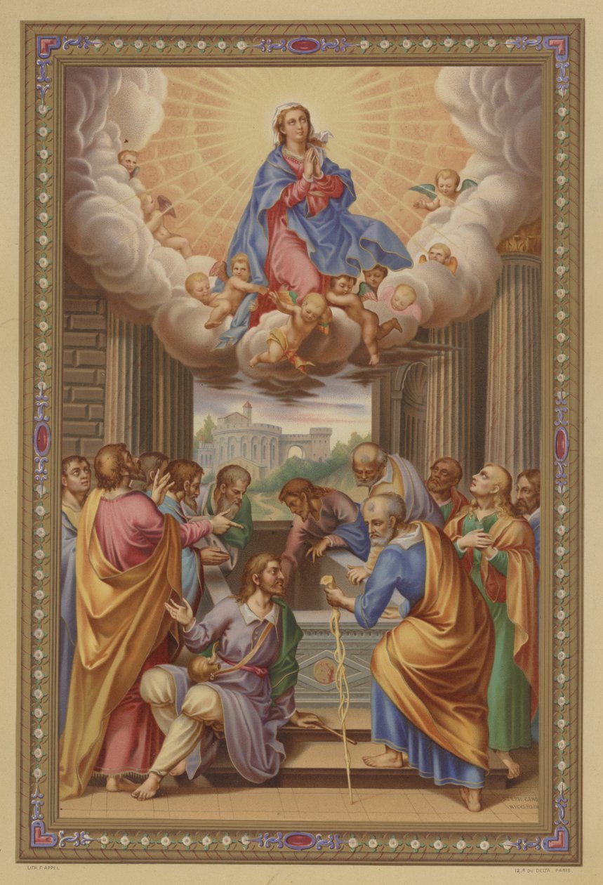 Wniebowzięcie Najświętszej Maryi Panny (chromolit) autorstwa French School
