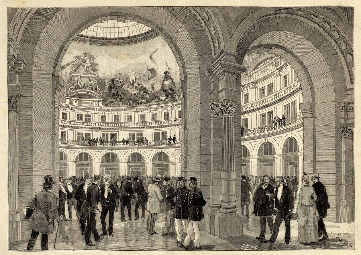 Bourse du Commerce - Paryż (1. dzielnica) - 1889 - Grawerowanie z le Monde illustrious - 1889 autorstwa French School