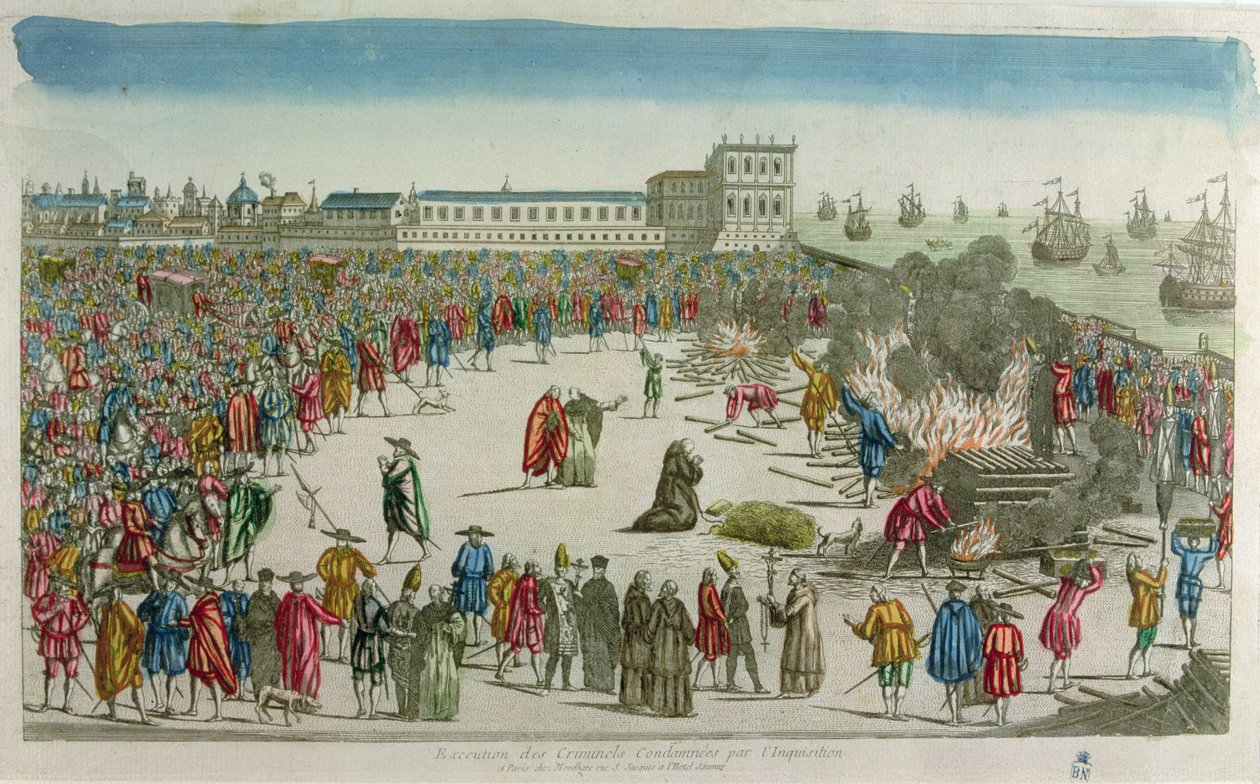 The Burning (kolorowy grawerunek) autorstwa French School