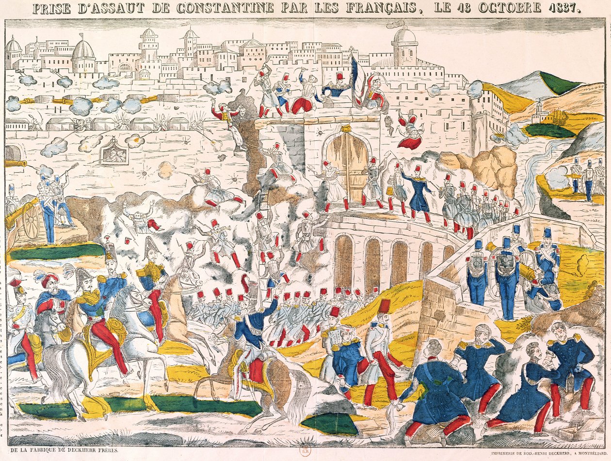 Zdobycie Konstantyna przez Francuzów 13 października 1837 r. autorstwa French School