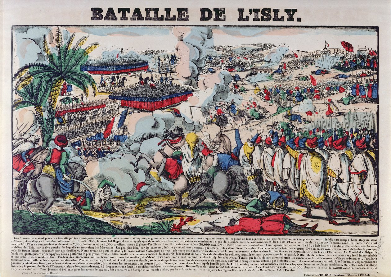 Zdobycie orszaku Abd-el-Kadera (1808-83) lub Bitwa pod Isly 14 sierpnia 1844, 1844-63 autorstwa French School