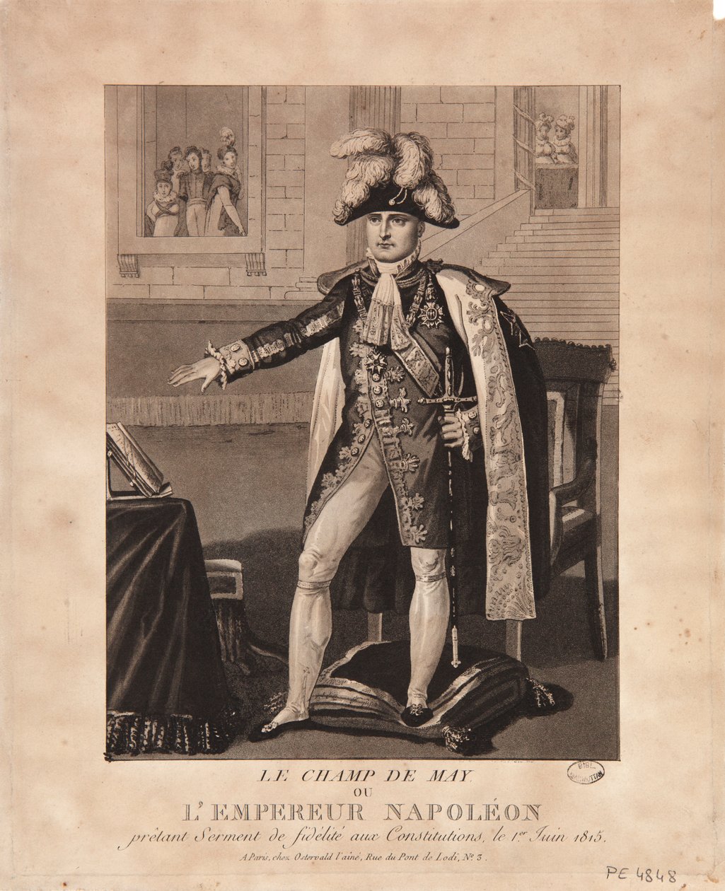 Champ de Mai, czyli cesarz Napoleon składający przysięgę wierności konstytucji autorstwa French School