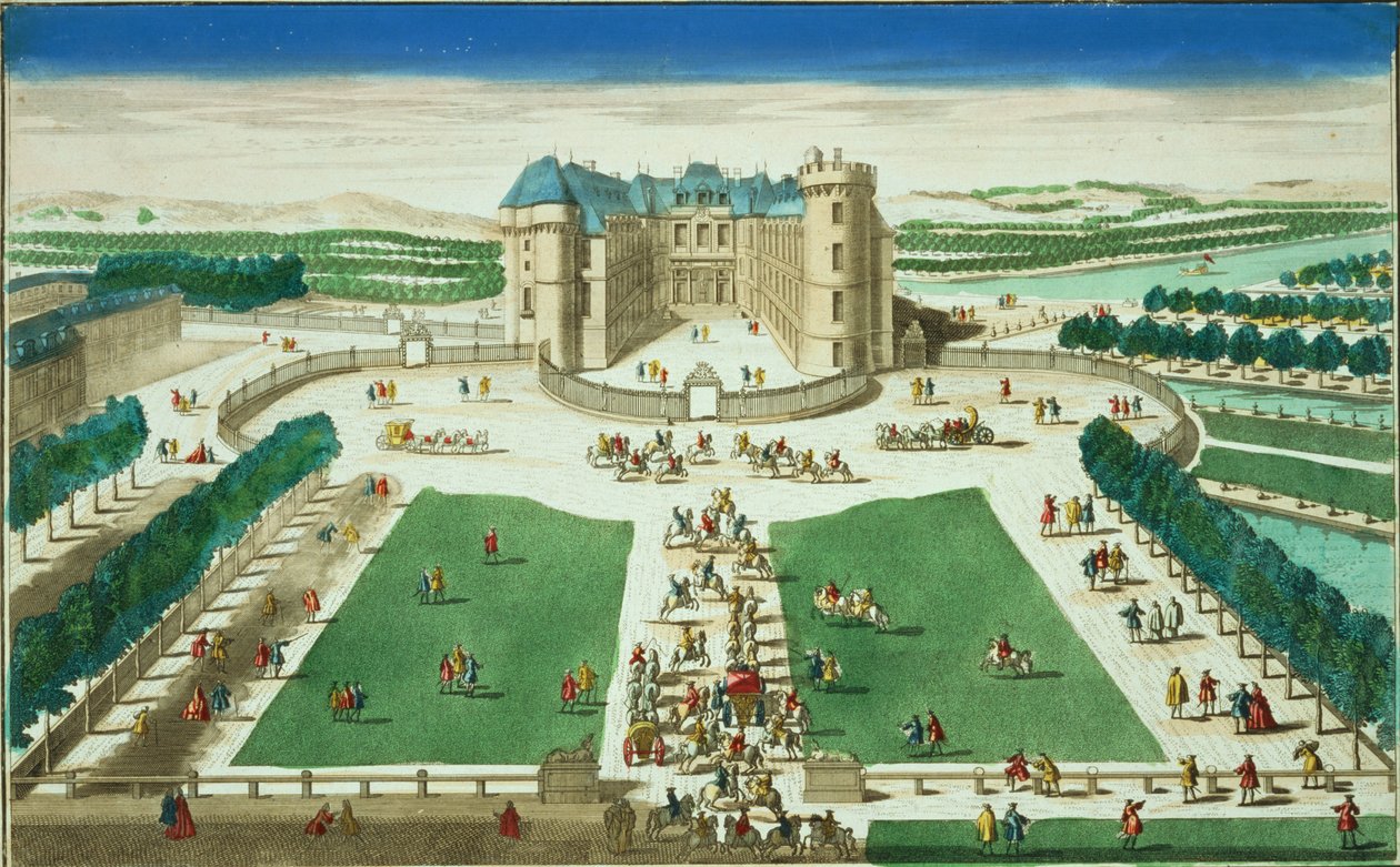 Chateau Rambouillet, ryty przez Antoine Aveline (1691-1743) autorstwa French School