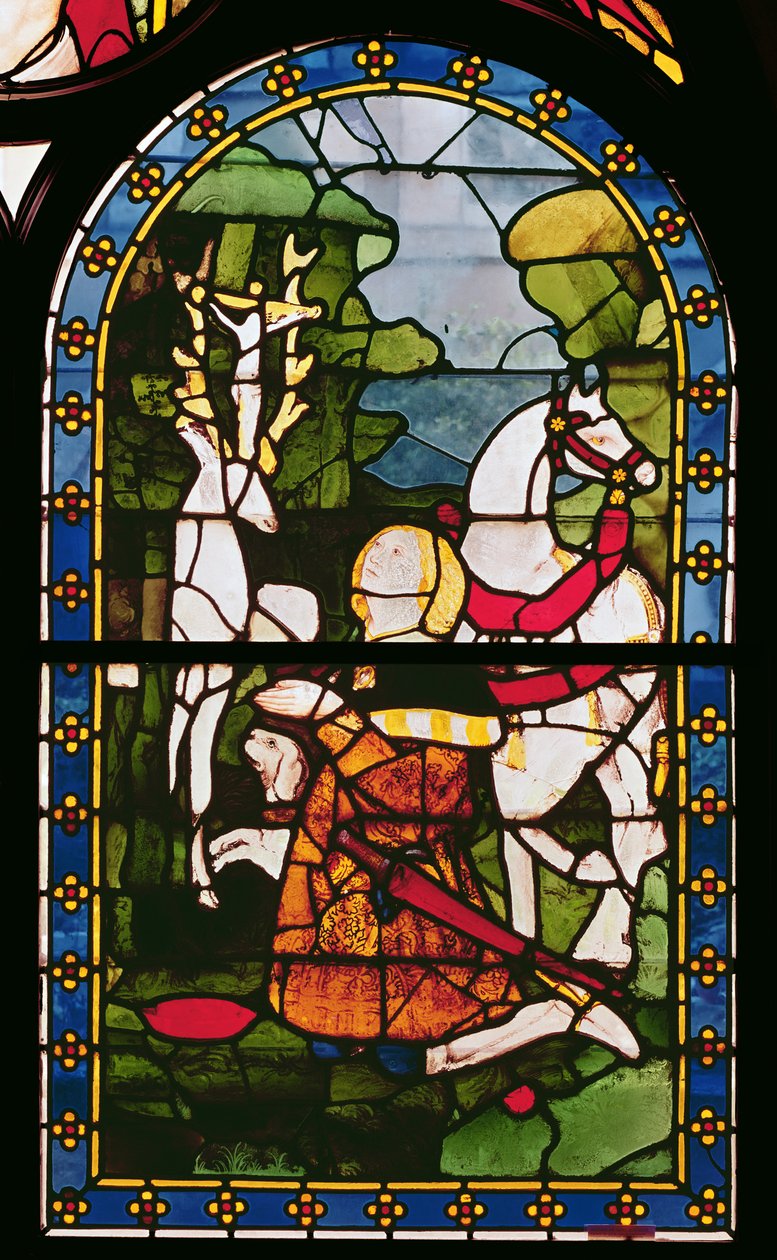 Nawrócenie św. Eustachego z kościoła Saint-Pierre du Chatel autorstwa French School