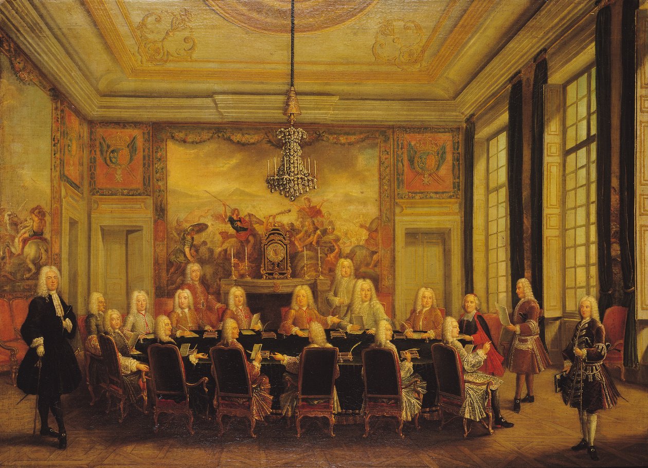 Rada Regencyjna dla Mniejszości Ludwika XV (1710-1774) 16 września 1715 autorstwa French School