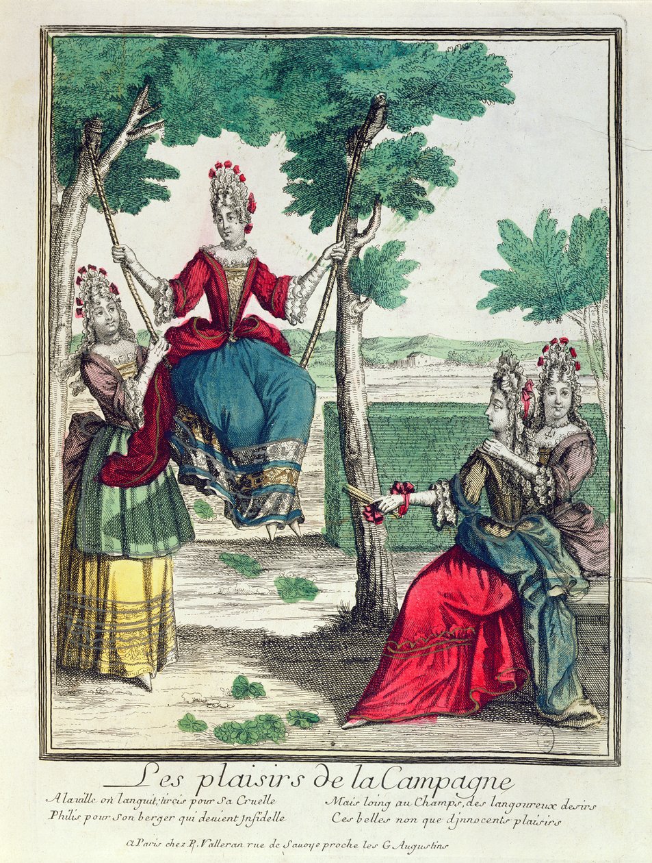 Przyjemności wiejskie, II poł. XVII w. (kolororyt) autorstwa French School
