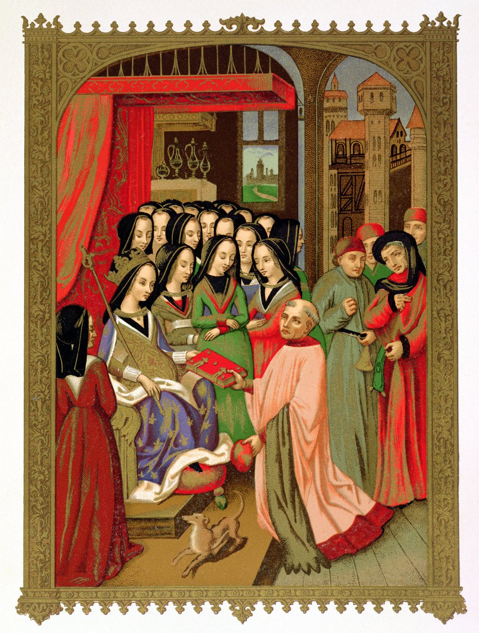 Dwór Marii Anjou (1404-63) Żona Karola VII (1403-61) autorstwa French School