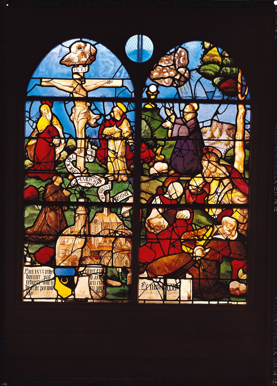 Ukrzyżowanie i Góra Oliwna, 1533 autorstwa French School