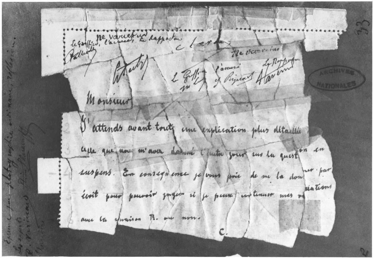 Afera Dreyfusa, 22 grudnia 1894, telegram wysłany do komendanta Esterhazy autorstwa French School
