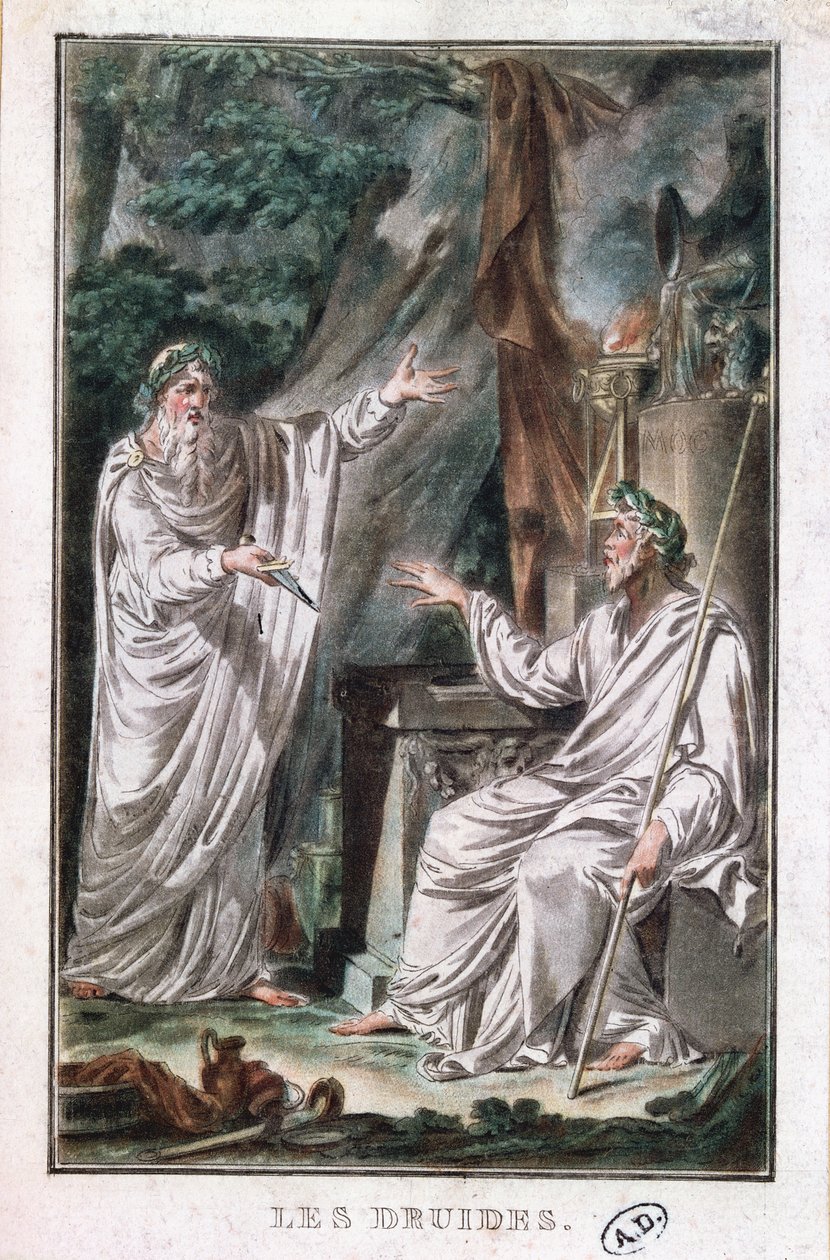 Druidzi, ilustracja do sztuki, ok. 1800 autorstwa French School