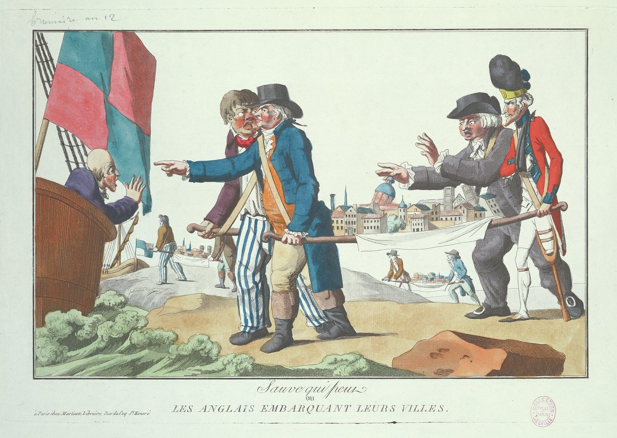 Anglicy na pokład swoich miast, listopad 1803 autorstwa French School