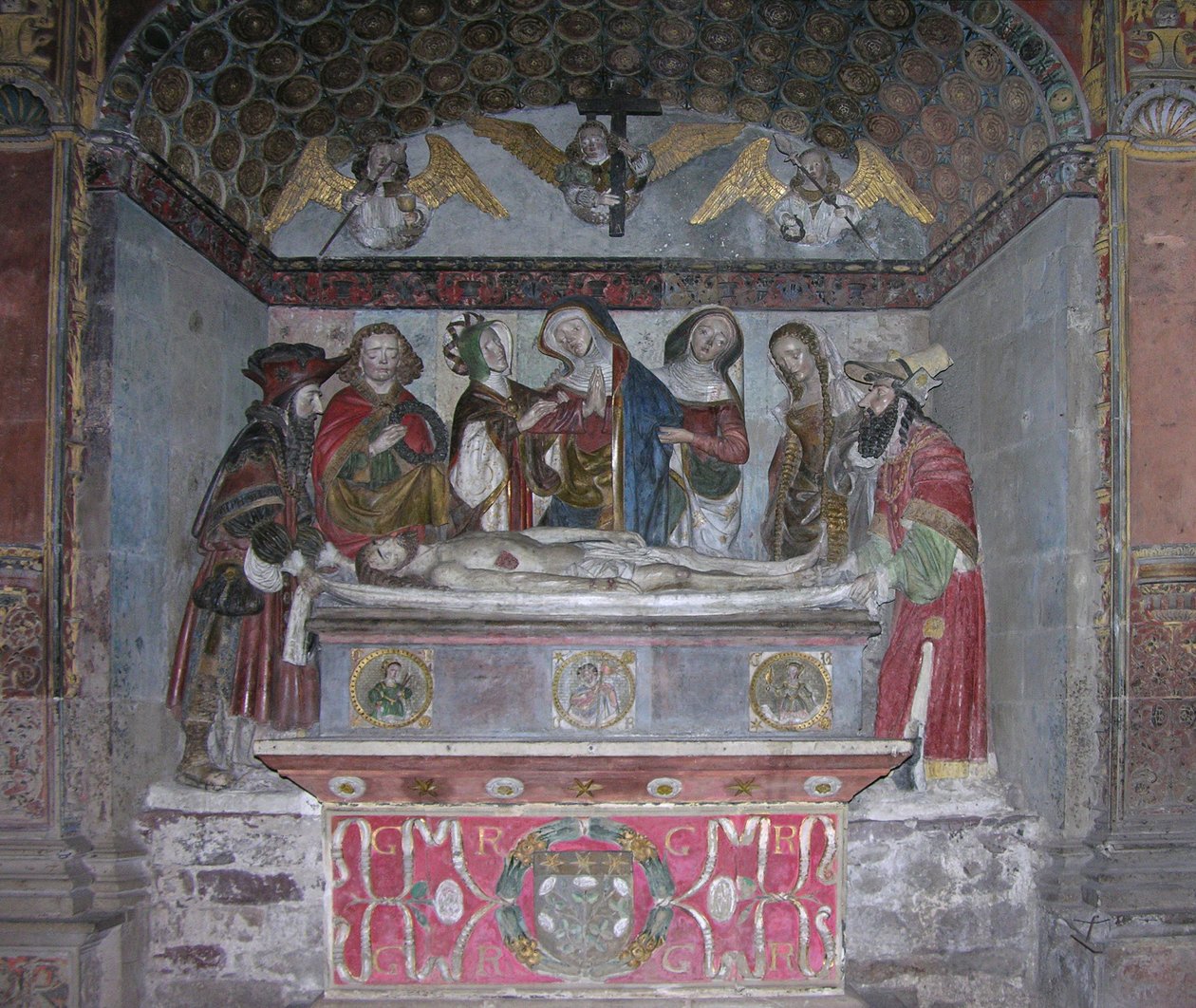 Złożenie do grobu, ok. 1523 (malowany kamień) autorstwa French School