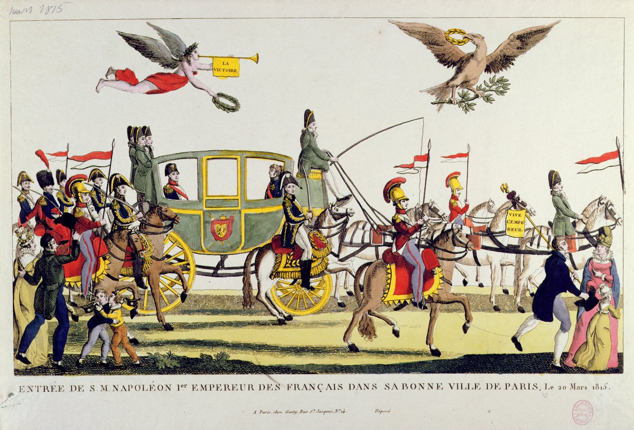 Wjazd Napoleona do Paryża 20 marca 1815 r. autorstwa French School
