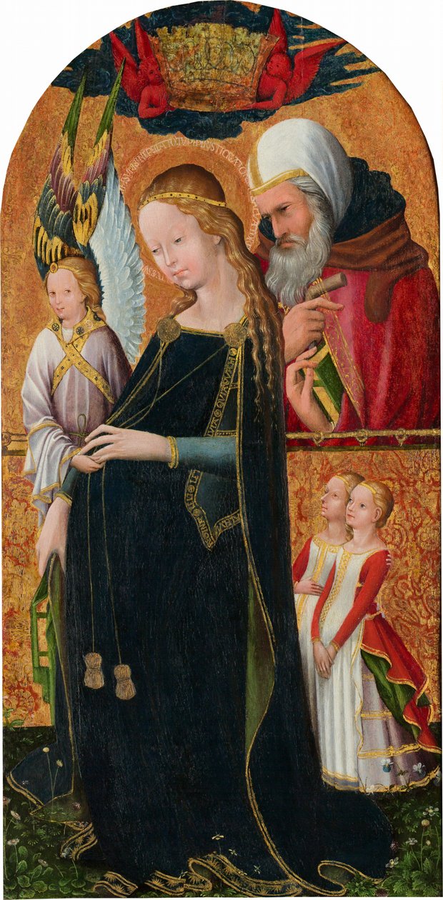 Oczekująca Madonna ze św. Józefem, ok. 1425/1450 ( tempera na orzechu europejskim) autorstwa French School