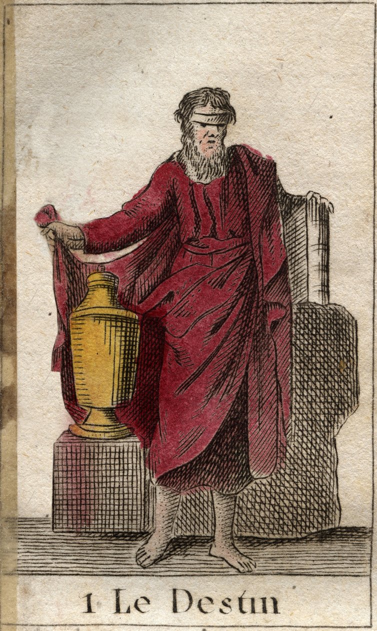 Fortuna lub przeznaczenie, władca ludzkiego losu. Z „Mitologii młodości” Pierre