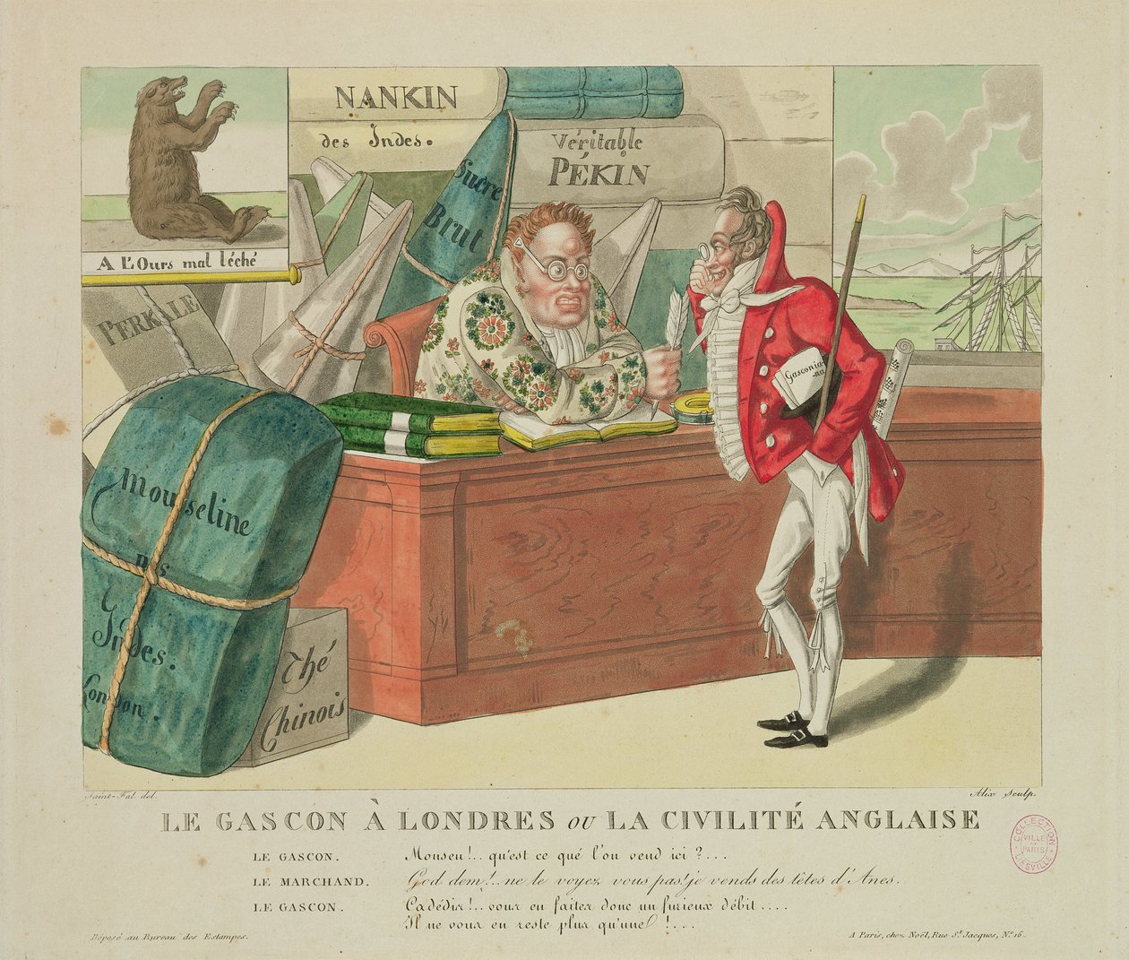Gaskon w Londynie, czyli angielska uprzejmość, 1806 r. autorstwa French School