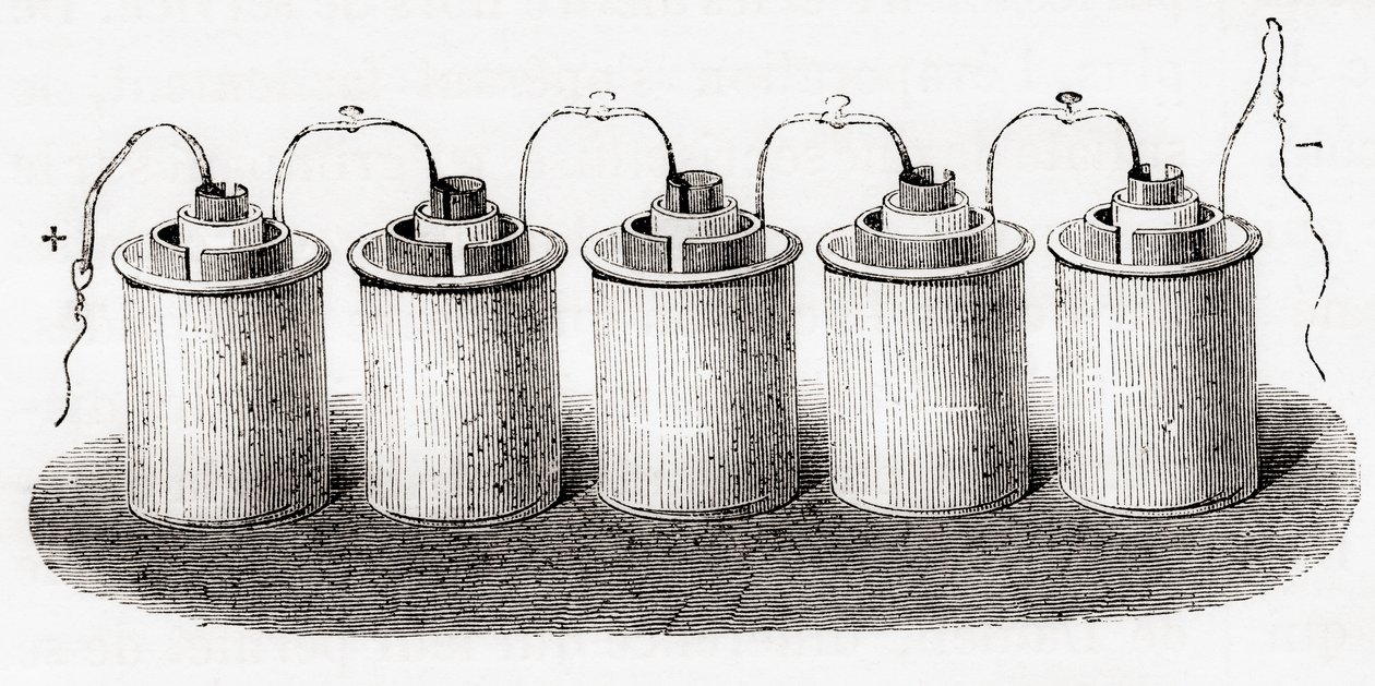 Cela Grove, z Les Merveilles de la Science, wyd. 1870. autorstwa French School
