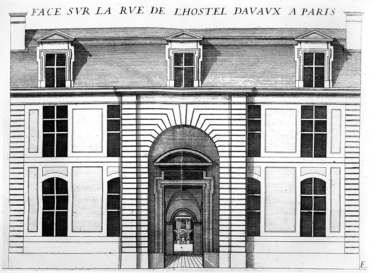 Hotel dAvaux, rue du Temple, Paryż autorstwa French School